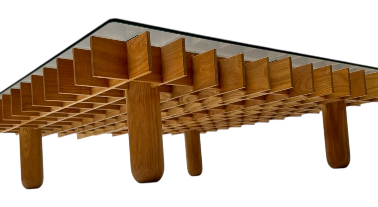 XL Kyoto Graphic Coffee Table by Gianfranco Frattini for Ghianda / Knoll, 1974